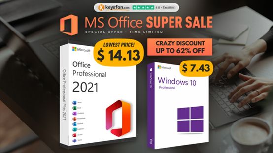 Office 2021 custando US$ 14,13! Windows 10 por US$ 7,43 na Keysfan!